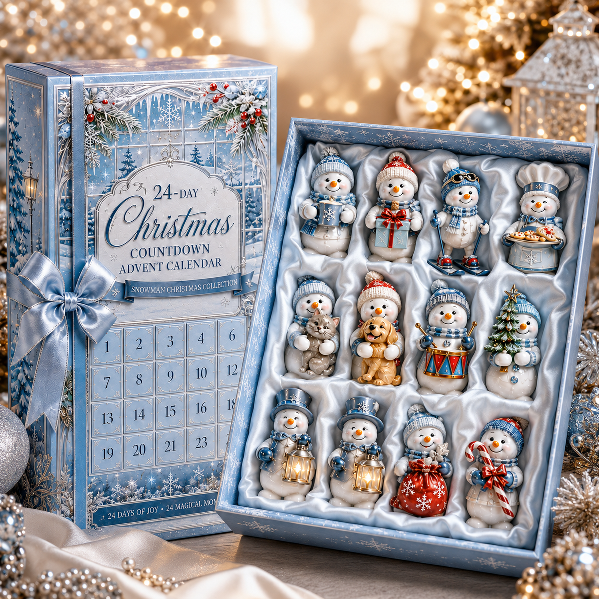 🔥24-Day Christmas Countdown Advent Calendar – Snowman Christmas Series