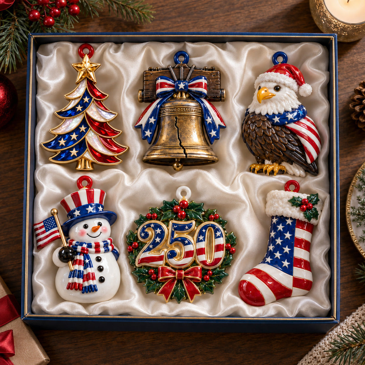 250th American Pride Ornament Gift Set NCU0HT141