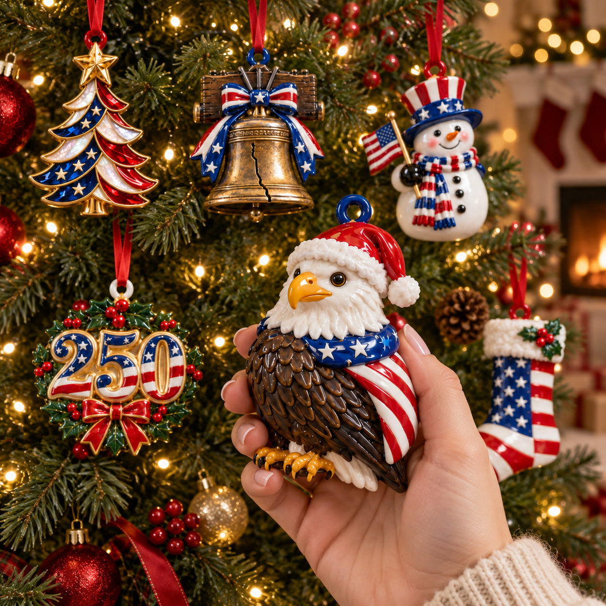 250th American Pride Ornament Gift Set NCU0HT141