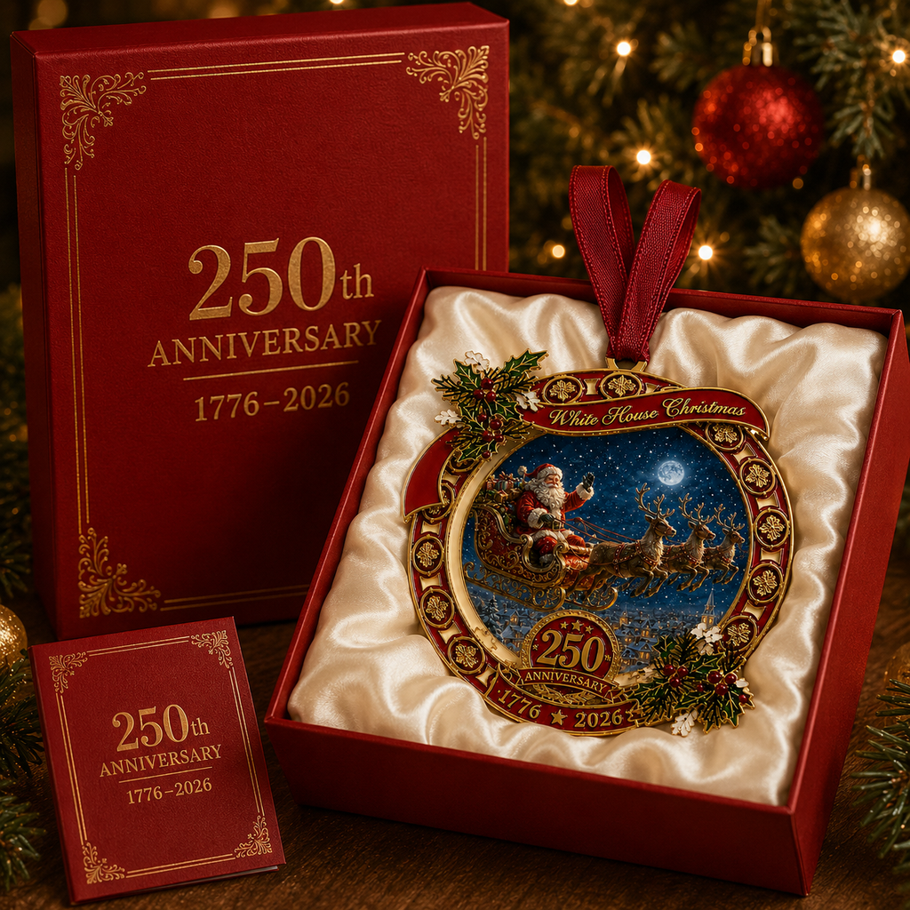 🎉250th Anniversary Edition Santa's Sleigh Scene Ornament