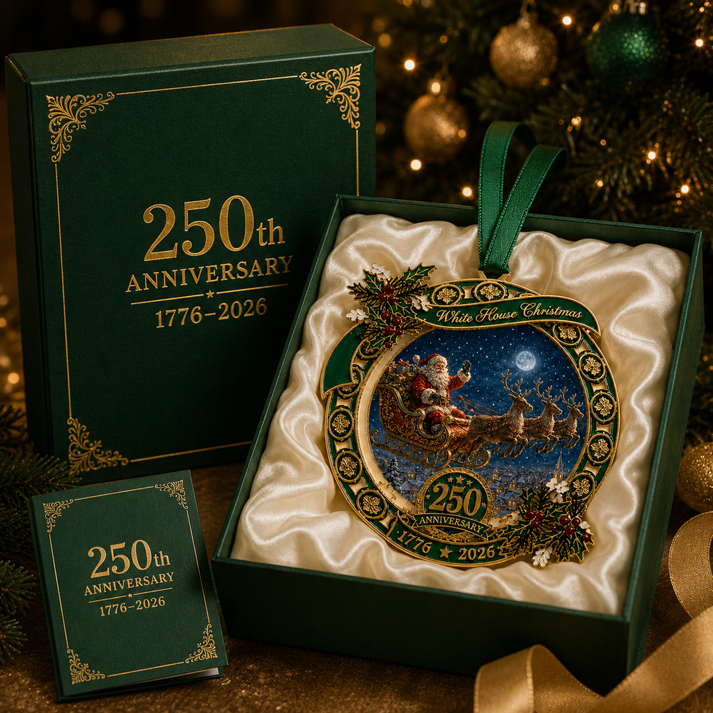 🎉250th Anniversary Edition Santa's Sleigh Scene Ornament