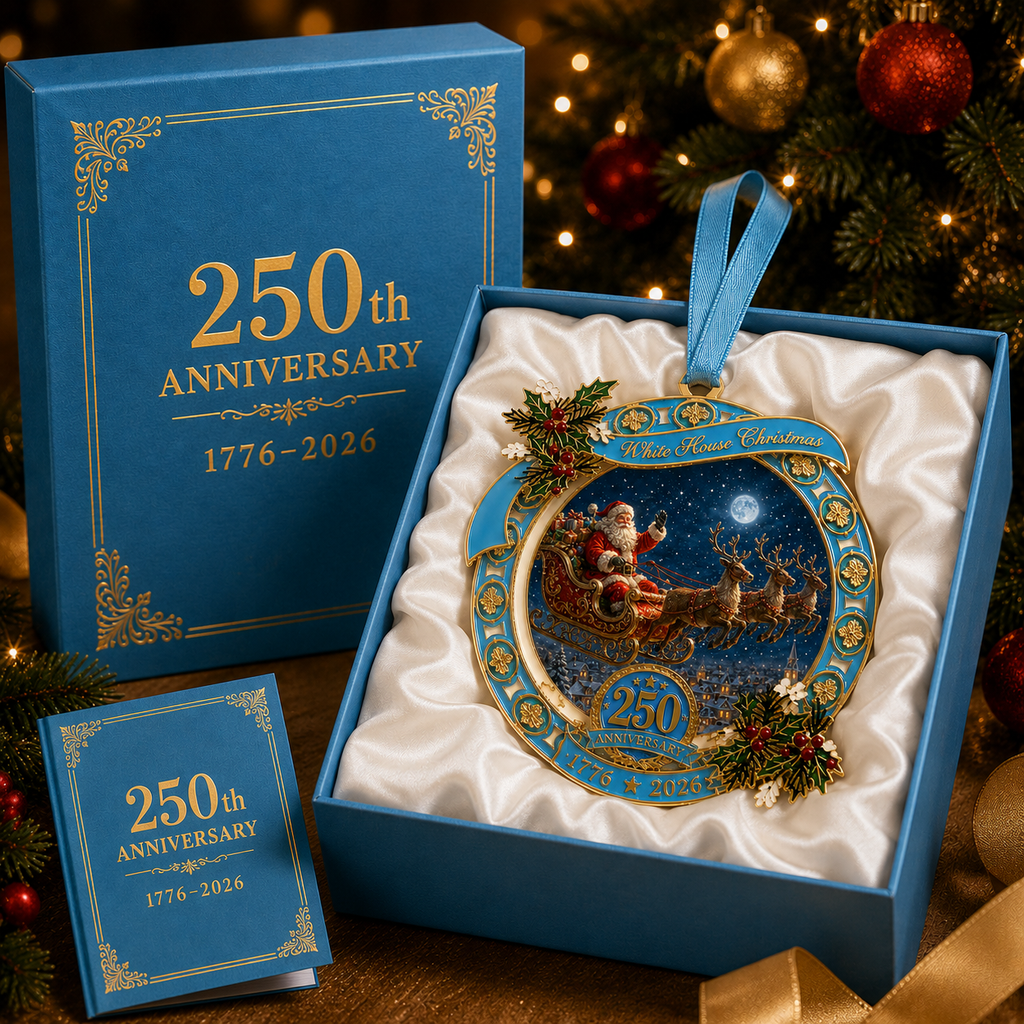 🎉250th Anniversary Edition Santa's Sleigh Scene Ornament