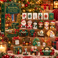 Mahjong Christmas Game Night 2026 – 24-Day Holiday Tile Treasures Countdown Calendar with 24 Unique Collectible Miniatures, Festive Gift for Mahjong Lovers & Family Game Nights