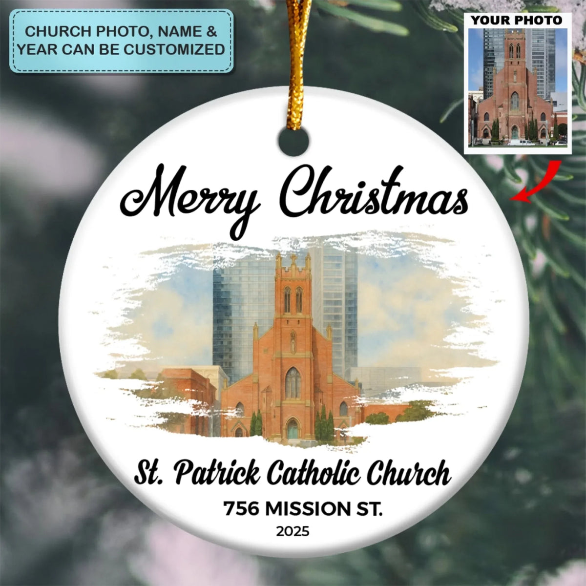 A Blessed 2025 - Ceramic Ornament - Christmas Gift For Family Members AGP0HT037