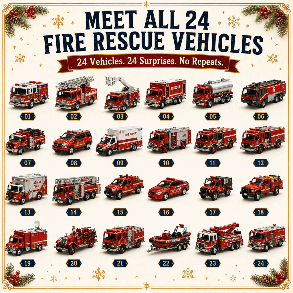 ❤️last 30pcs🔥🚒Fire Rescue 24-Day Advent Calendar