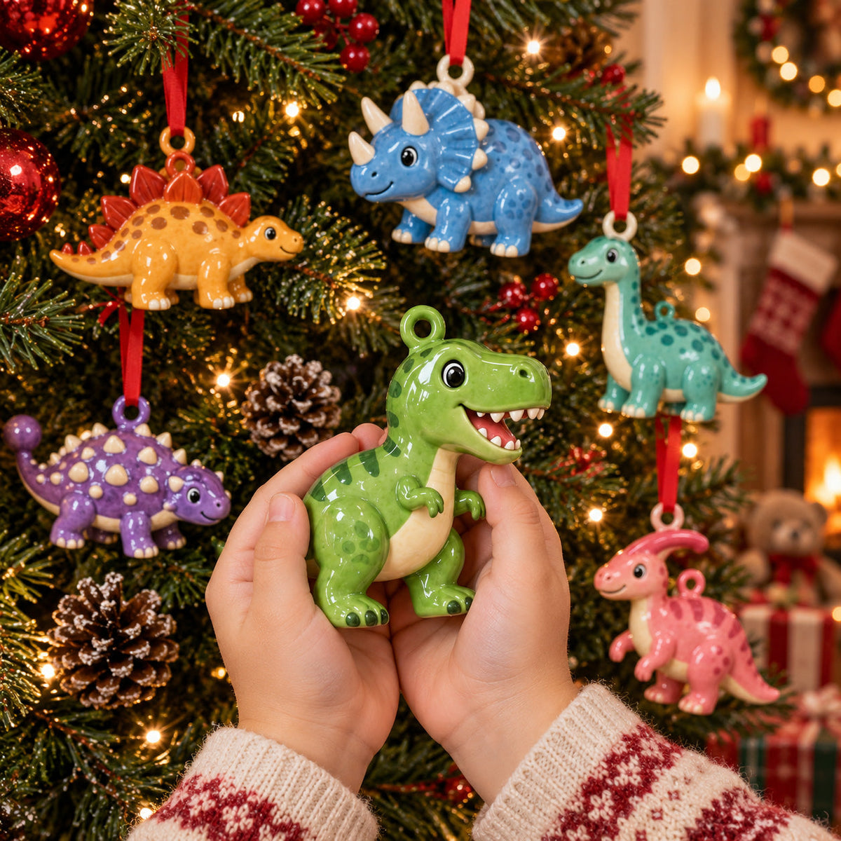 Adorable Dinosaur Ornament Gift Set NCU0HT130