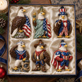 American Patriotic Eagle Ornament Gift Set NCU0HT143