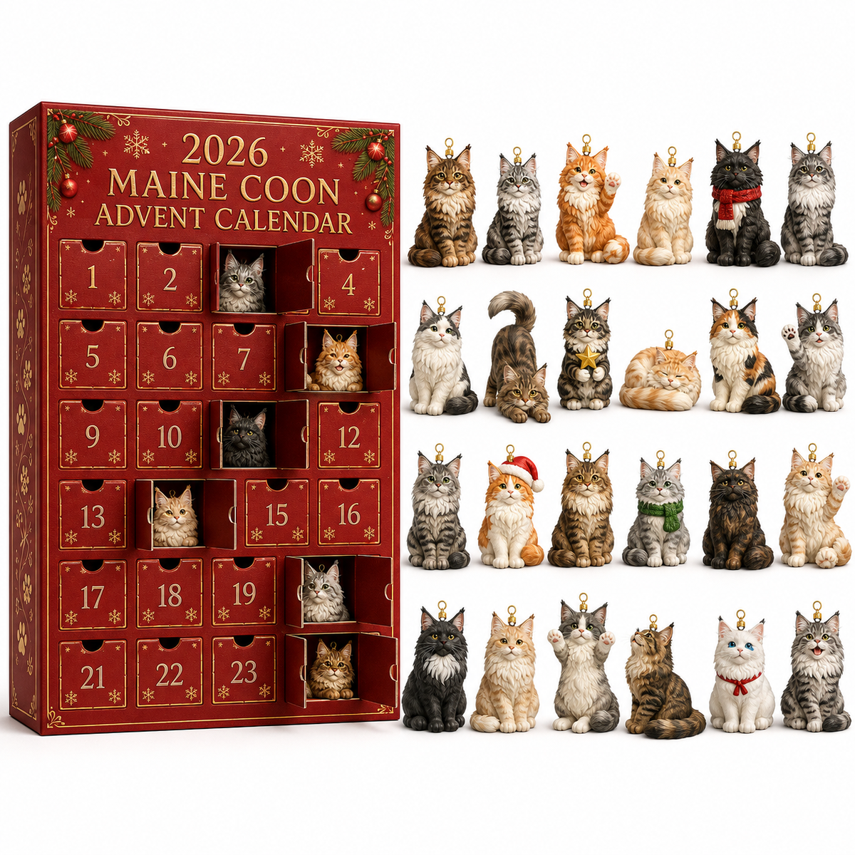 ❤️🔥Last 30pcs🔥❤️Maine Coon Advent Calendar