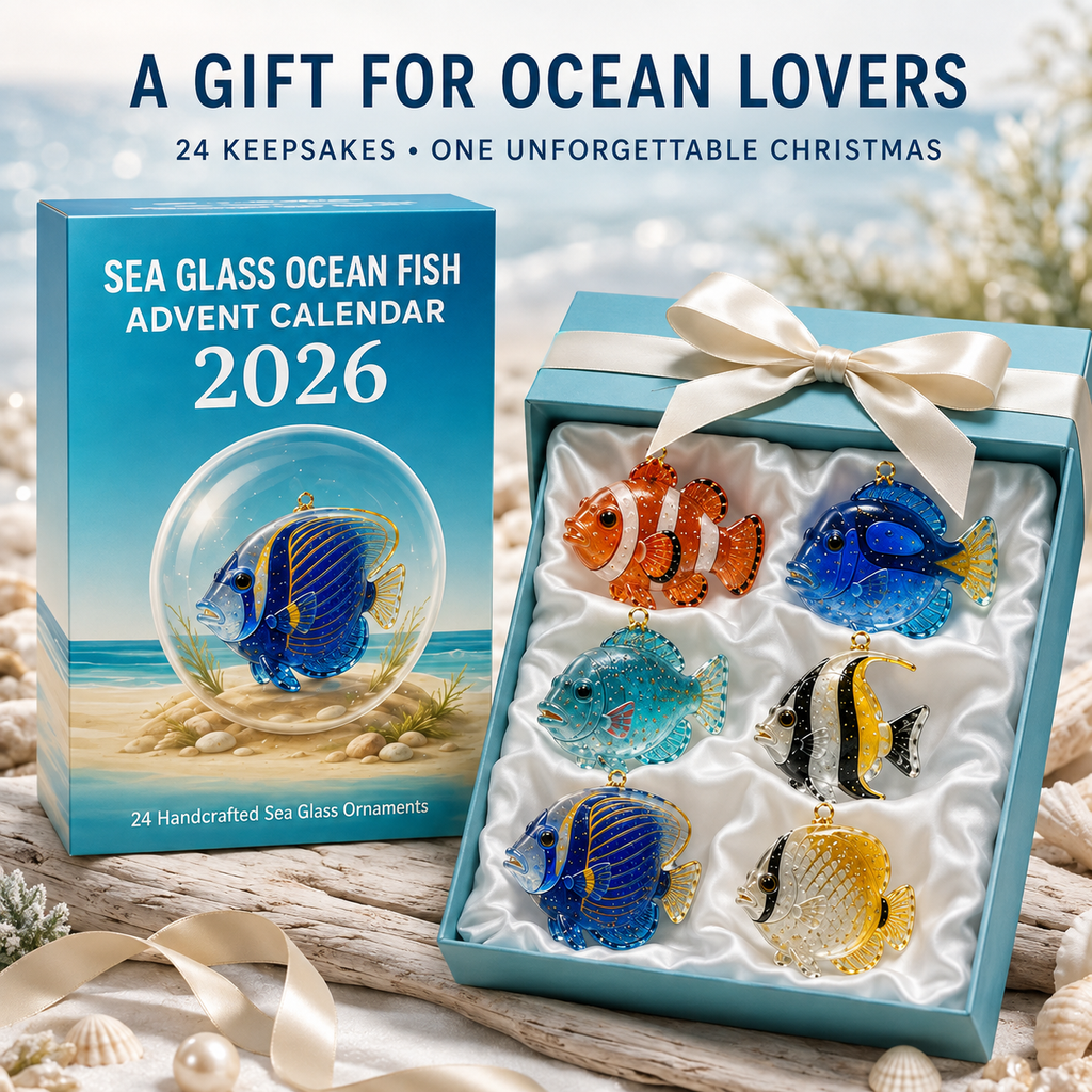 ❤️🔥Last 30pcs🔥2026 Sea Glass Ocean Fish Advent Calendar