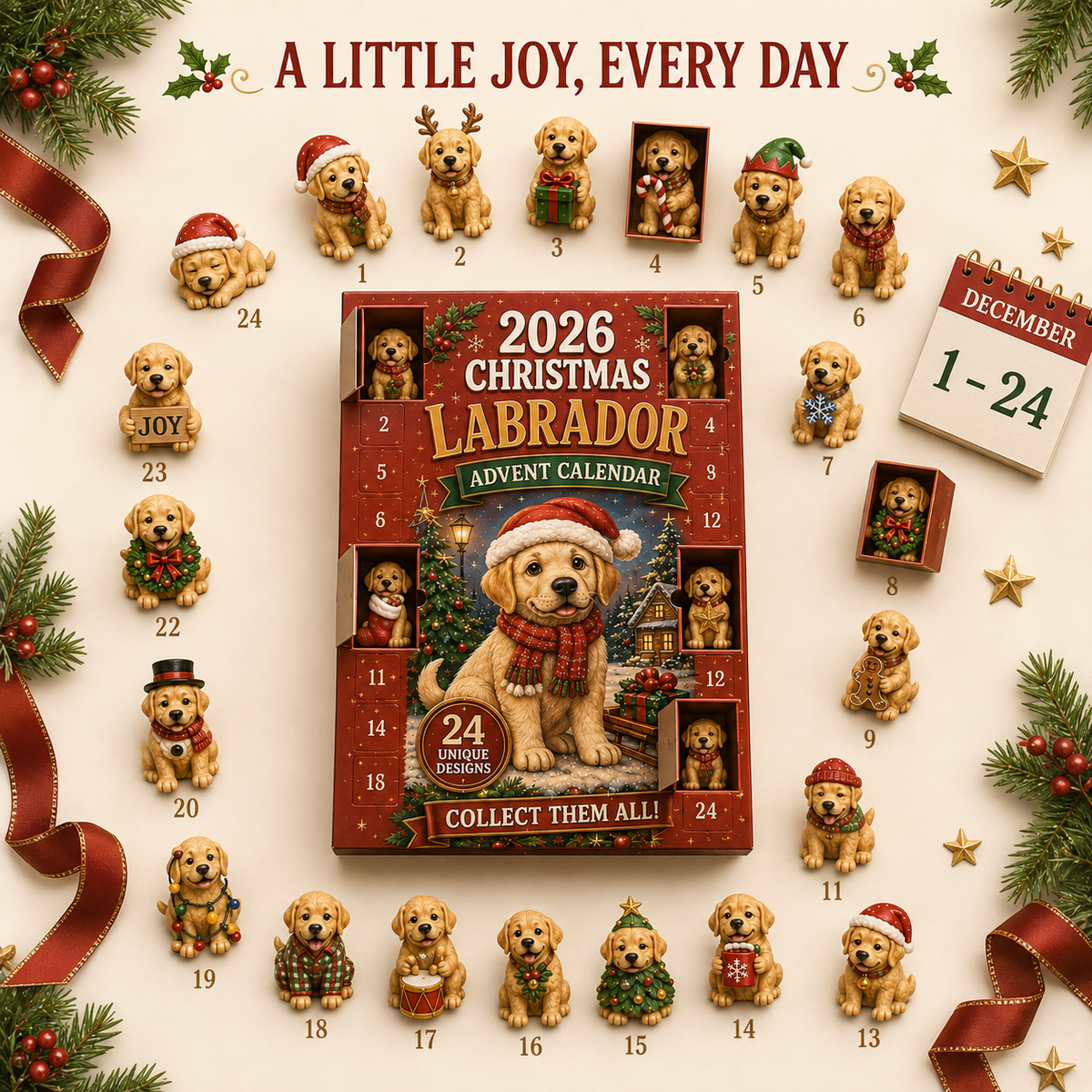 ❤️🔥Last 30pcs🔥❤️Labrador Advent Calendar