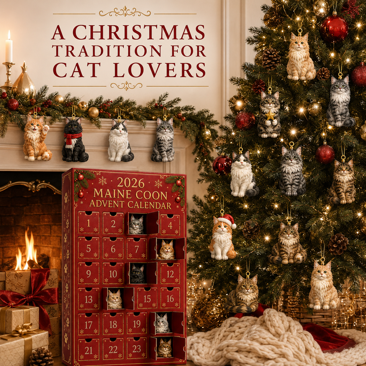 ❤️🔥Last 30pcs🔥❤️Maine Coon Advent Calendar