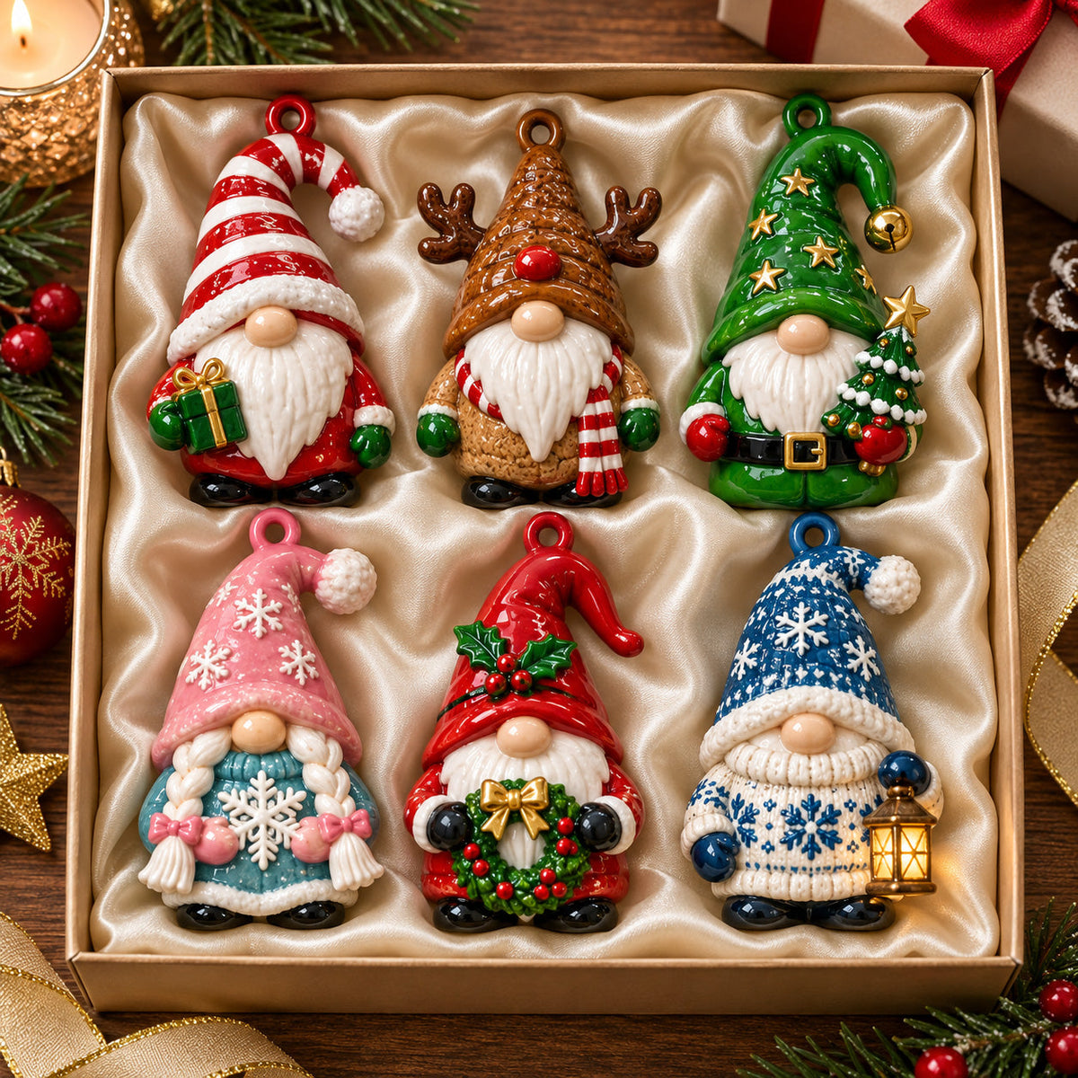 Christmas Gnome Ornament Gift Set NCU0HT132