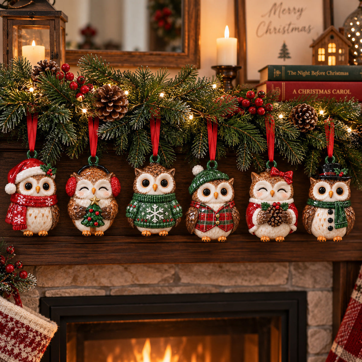 Christmas Owl Ornament Gift Set NCU0HT134