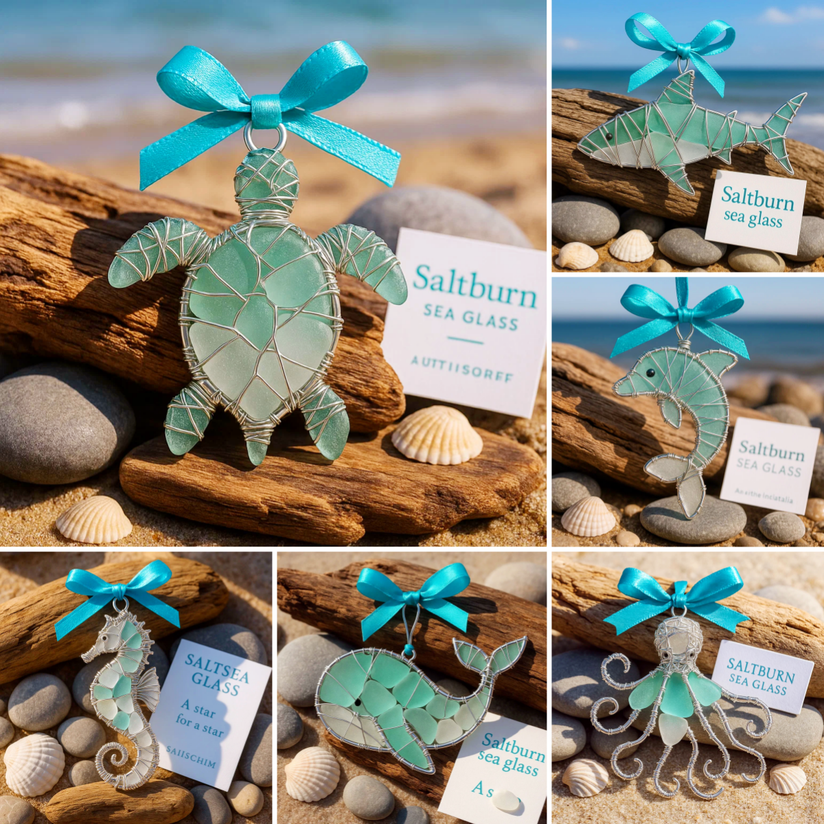 ❤️🔥Last 30pcs🔥🌊 Handmade Sea Glass Ocean Ornament