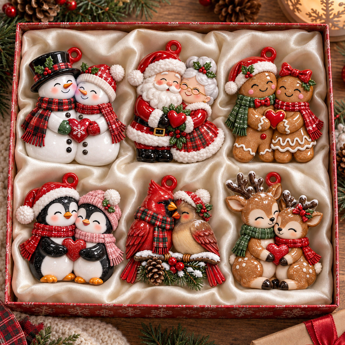 Merry Christmas Couple Ornament Gift Set NCU0HT147