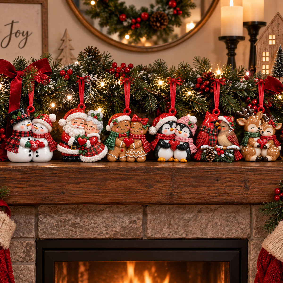 Merry Christmas Couple Ornament Gift Set NCU0HT147