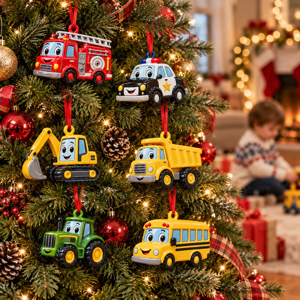 Work Vehicles Ornament Gift Set NCU0HT133