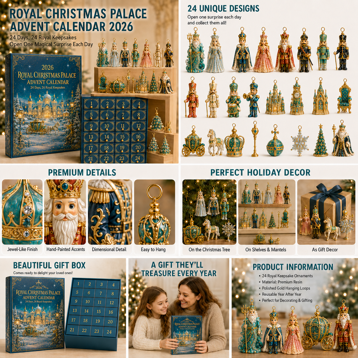 🎉2026 Royal Christmas Palace Luxury Countdown Gift Set