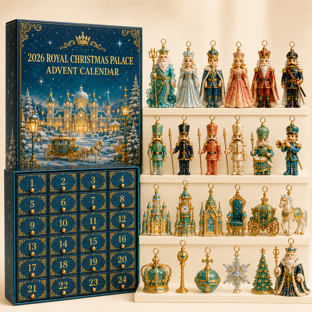 🔥2026 Royal Christmas Palace Luxury Countdown Gift Set