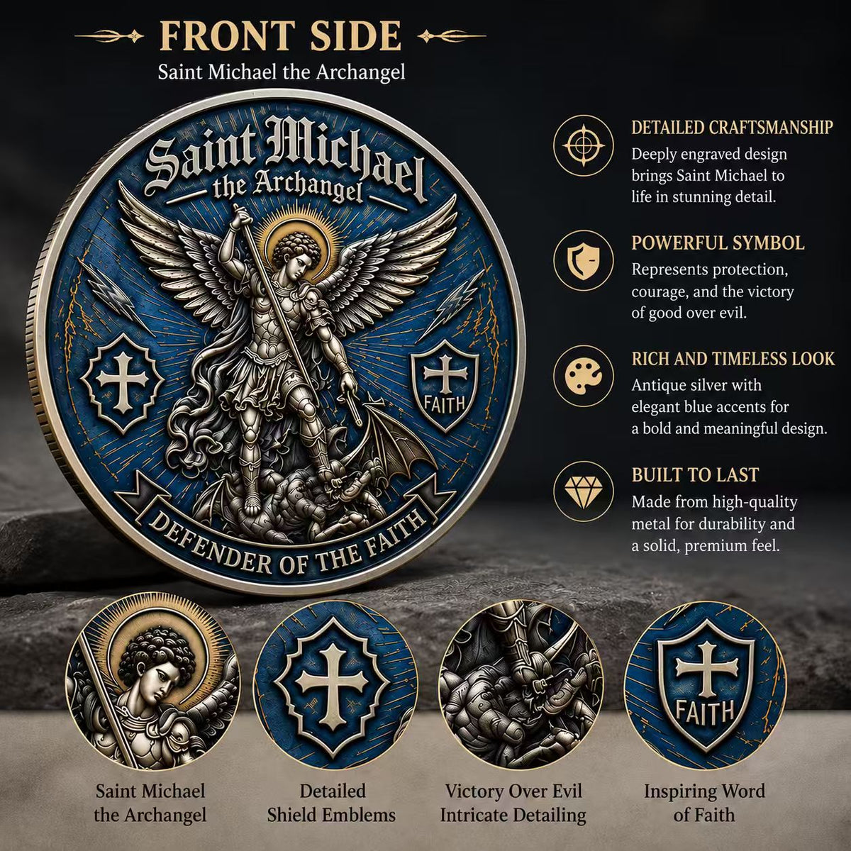 🔥Last 100pcs🔥Saint Michael Archangel Challenge Coin