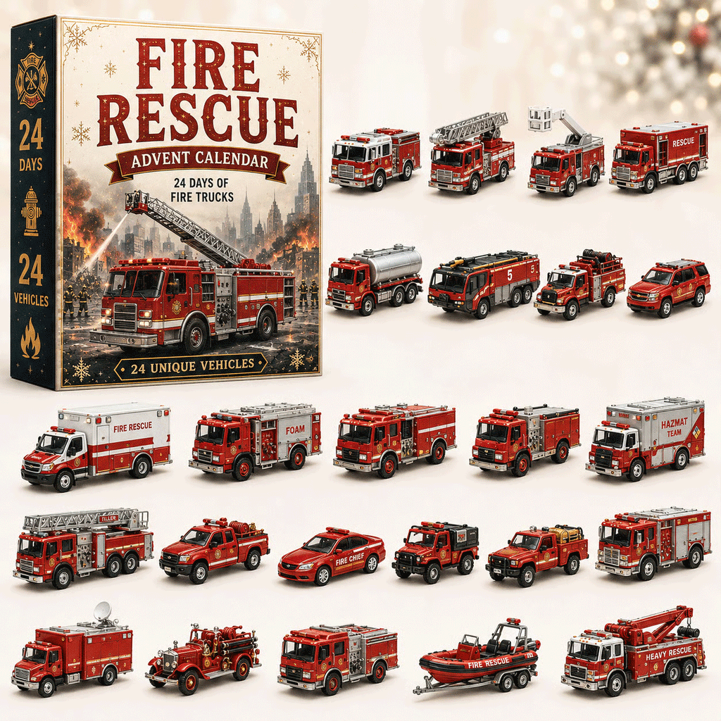 ❤️last 30pcs🔥🚒Fire Rescue 24-Day Advent Calendar