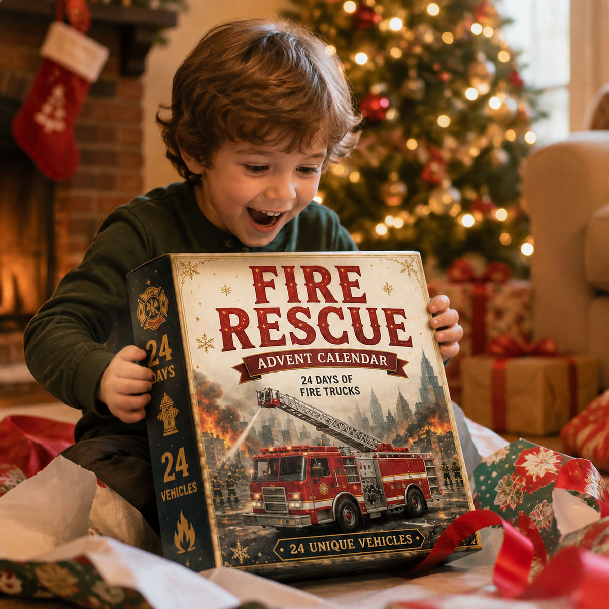 ❤️last 30pcs🔥🚒Fire Rescue 24-Day Advent Calendar